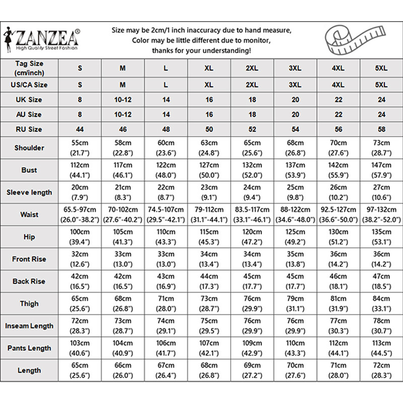 Zanzea ผู้หญิงเกาหลีสูทปกจั๊มสูทแขนสั้นพร้อมกระเป๋ากางเกงขากว้างยืดหยุ่นสูท — صورة 2