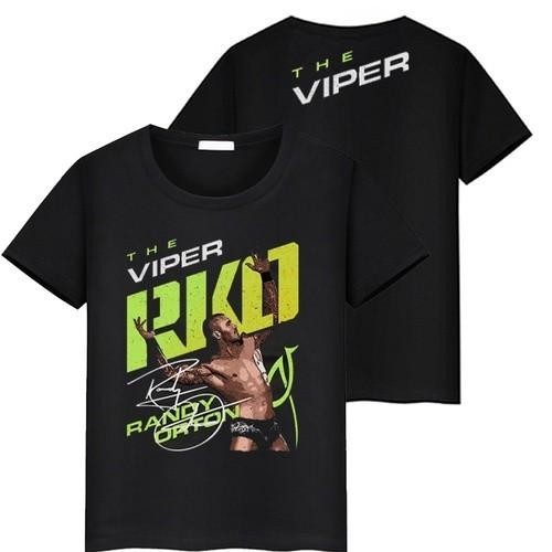 เสื้อยืดแขนสั้น WWE Viper Randy Orton RKO คอกลมทรงหลวม ผ้าคอตตอนแท้ 100% ลายมวยปล้ำสุดเท่ ขนาด S-5XL