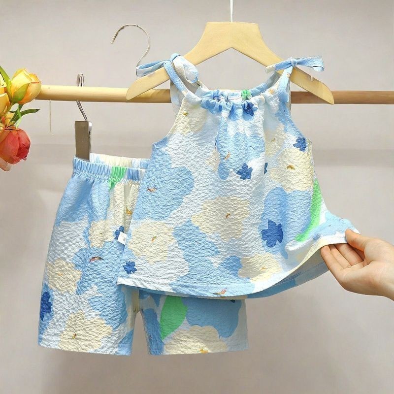 KIDSZONE ชุดเซ็ต 2 ชิ้น เด็กผู้หญิง เสื้อคอกลมแขนยาว+กางเกงขายาว รุ่น A8893
