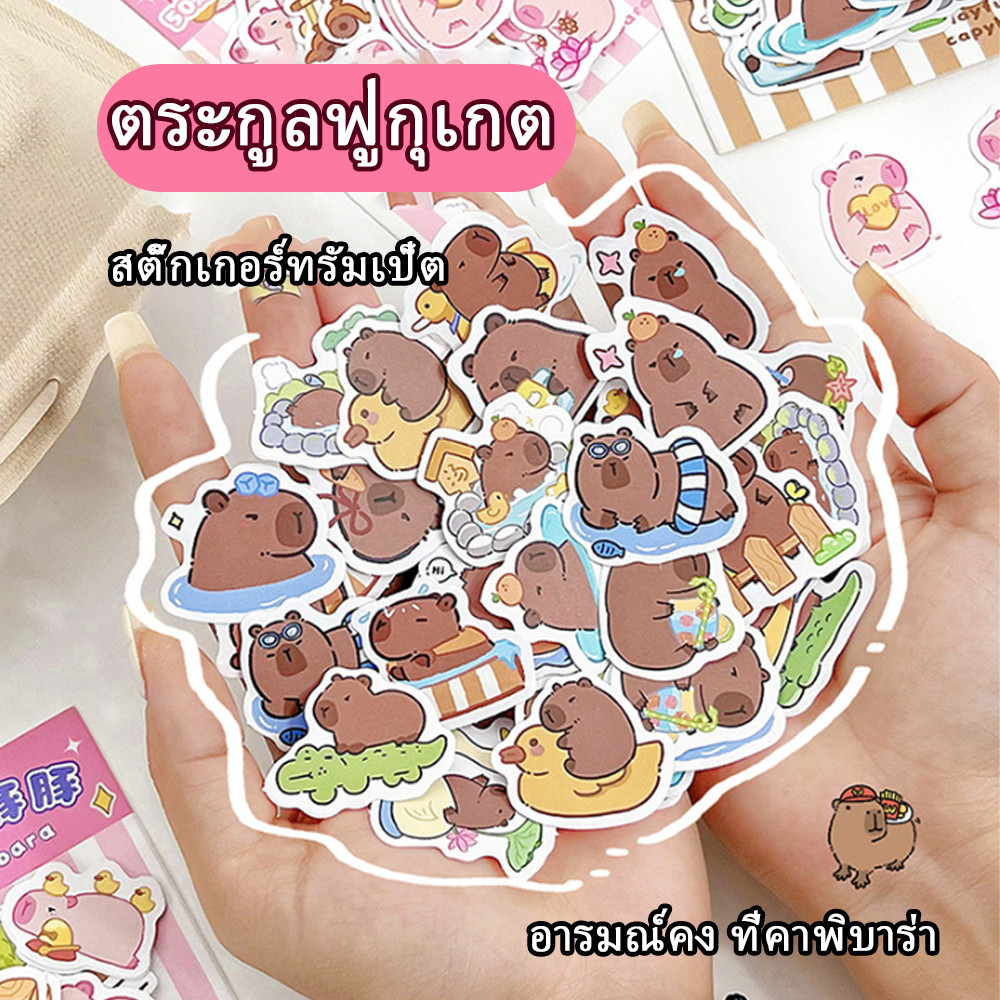 สติกเกอร์ Kapibala สติ๊กเกอร์ ปักเป้าน่ารัก เด็ก DIY ตกแต่งโทรศัพท์กรณีกระเป๋าถ้วย ฯลฯ สติกเกอร์การ์ตูน - รูปที่ 4