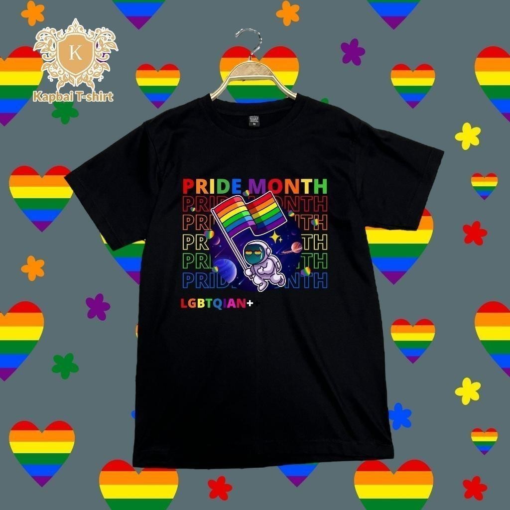 [พร้อมส่ง]🏳️‍🌈 Pride Month🏳️‍🌈 2024 การออกแบบเดิมเสื้อยืดแขน ชุดปกติ S-5XL แฟชั่น  หลวม สีขาว การ์ต