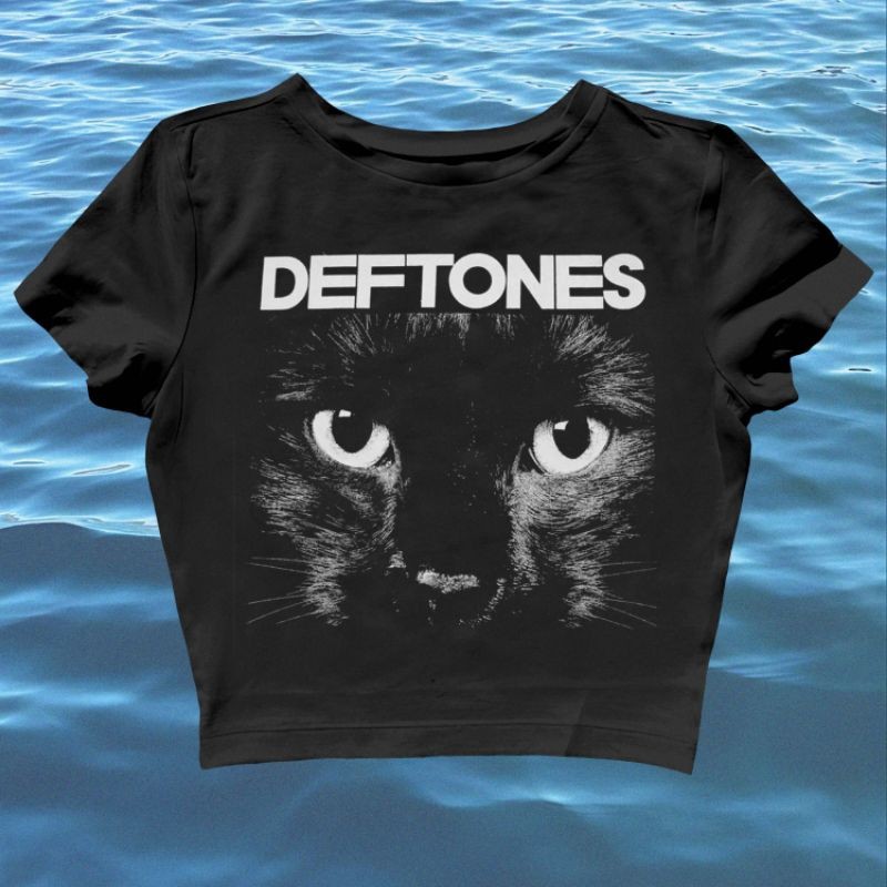 👕 crop top✨ สายฝอ DEFTONES | Grunge BABY TEE | สไตล์ Y2k | พังก์ร็อก |  SLIM FIT  เหมาะสำหรับ 40-50kg