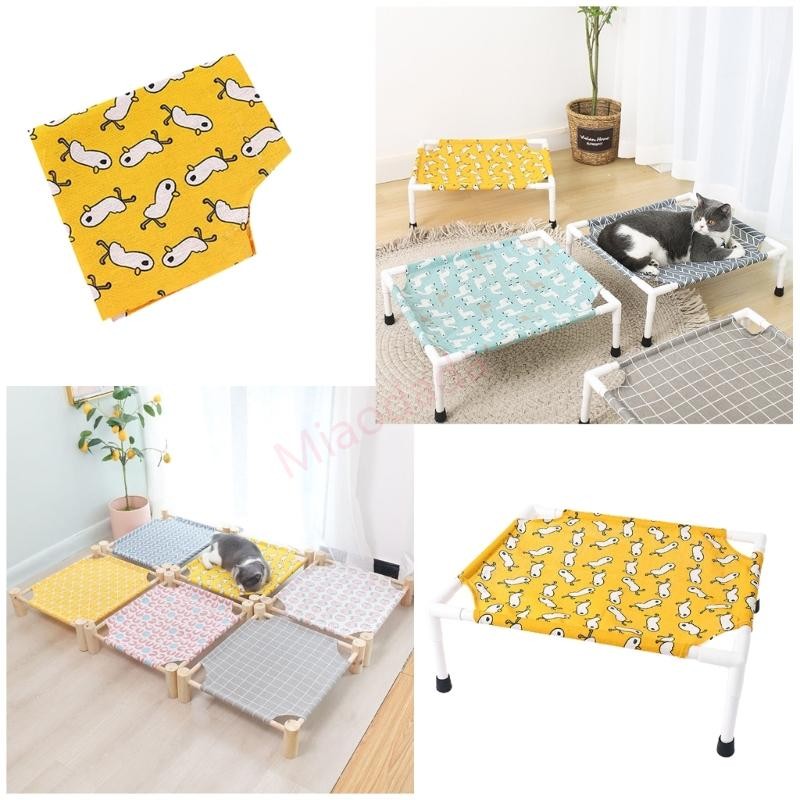 Mdd Pet Swing Nest Camp Bed Sheet Replacement Summer Cool Sleeping Bed สบาย Summer Napping Bed ลายกา