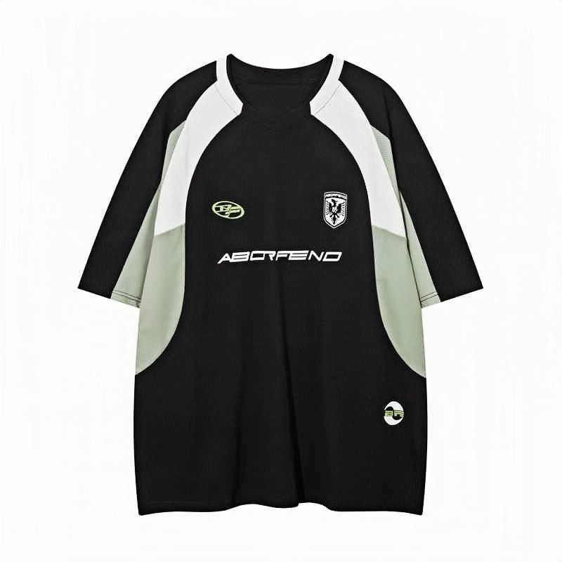 CLIFF แขนสั้น แขนสั้นพิมพ์ลาย ยอดนิยมสไตล์อเมริกัน กีฬาระบายอากาศ แฟชั่น ชุดคู่รัก - รูปที่ 7