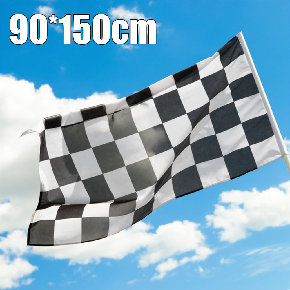 New Black & White Check Check Check Check Check Checkered Ska F1 Nascar Car Racing Flag Lewis Hamilt