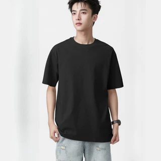 เสื้อยืดคอกลมแขนสั้น ผ้านิ่มมาก ไม่หดไม่ย้วยไม่ต้องรีด unisex สีทึบ Oversize เสื้อยืดคอกลมสีพื้น