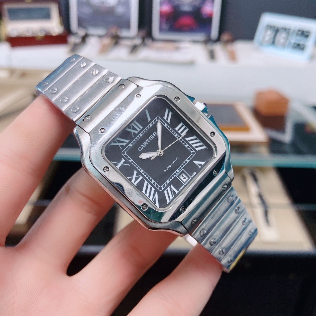 Cartier Santos Series นาฬิกาข้อมืออัตโนมัติ 42 มม. สําหรับผู้ชาย