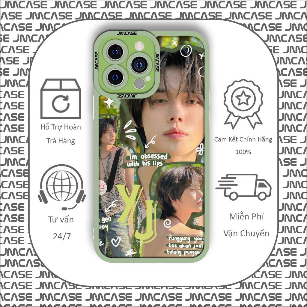 Samsung Xiaomi Oppo Yeonju Collage TxT Idol เคส iPhone Square Edge เกาหลี
