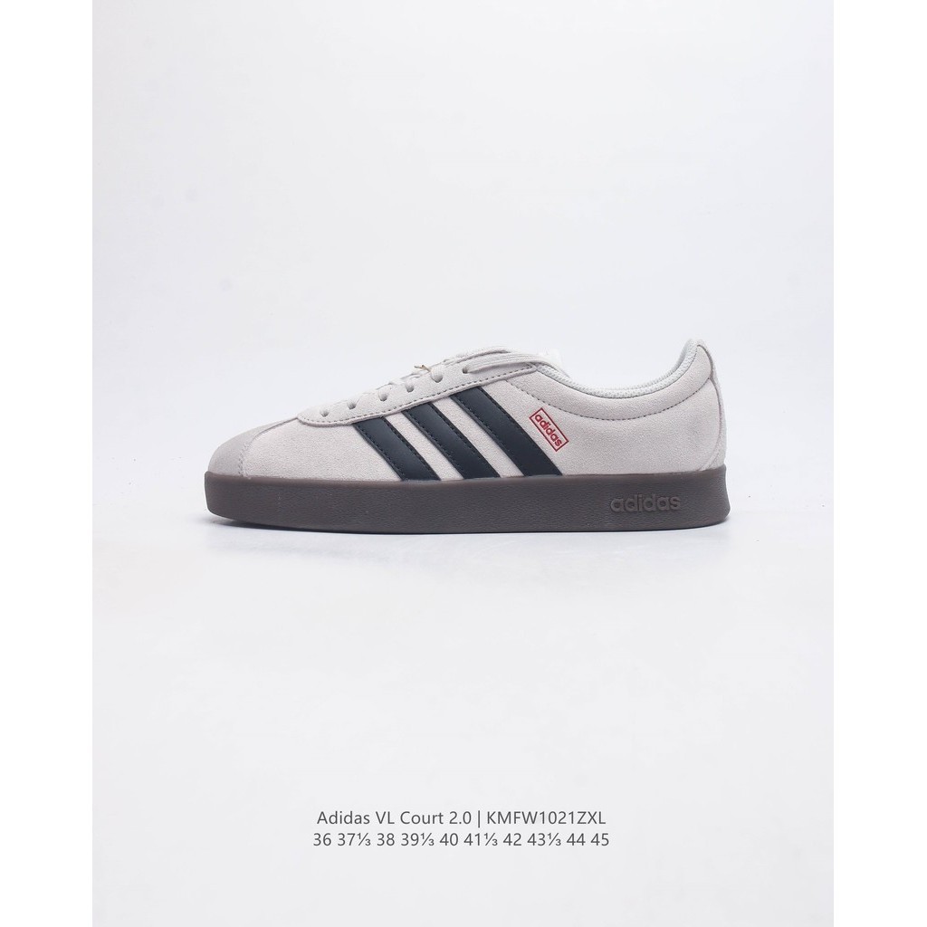 Adidas VL Court 2.0 Neo Series Breathable Mesh Casual Sneakers   Slip Resistant And Durable รองเท้าผ้าใบผู้ชาย รองเท้าฟิ