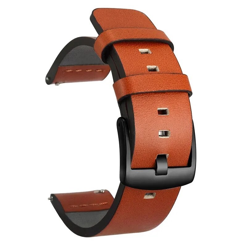 สายนาฬิกาข้อมือหนัง 20 มม. 22 มม. ปลดไว คุณภาพสูง สําหรับ Samsung Galaxy Watch 3 41 มม. 45 มม. Active2 40 มม. 44 มม. Galaxy Watch 6 Classic 47 มม. 43 มม. huawei Watch 18 มม. 24 มม.