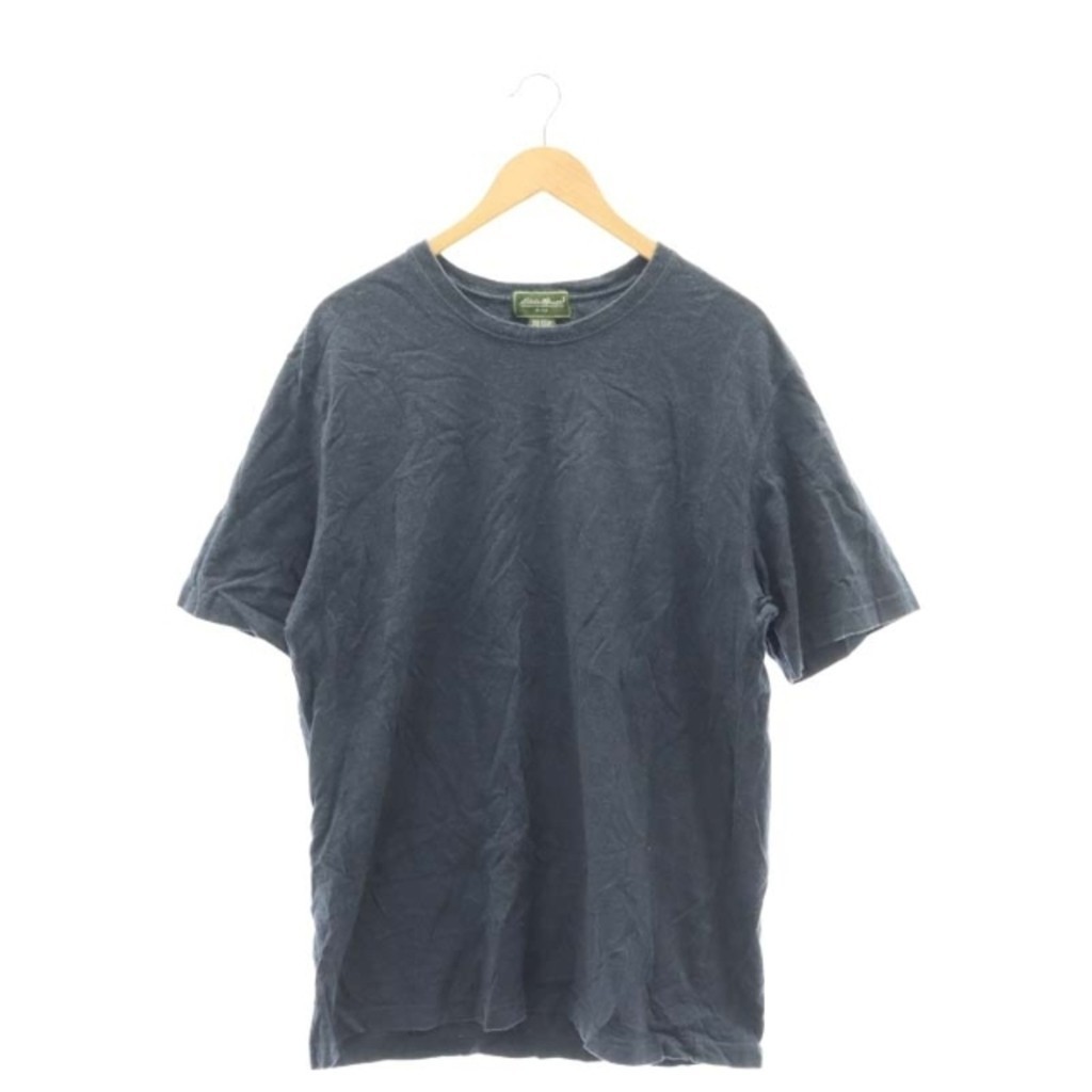 EDDIE BAUER Cotton Crewneck T-shirt Cut &amp; Sewn XL Navy Direct from Japan Secondhand