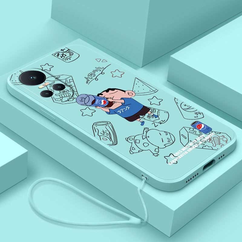 Oppo Reno 10 Pro 5G reno10 Pro+Plus เคสโทรศัพท์ นิ่ม การ์ตูนชินจัง ตรง ซิลิโคนเหลว เคส