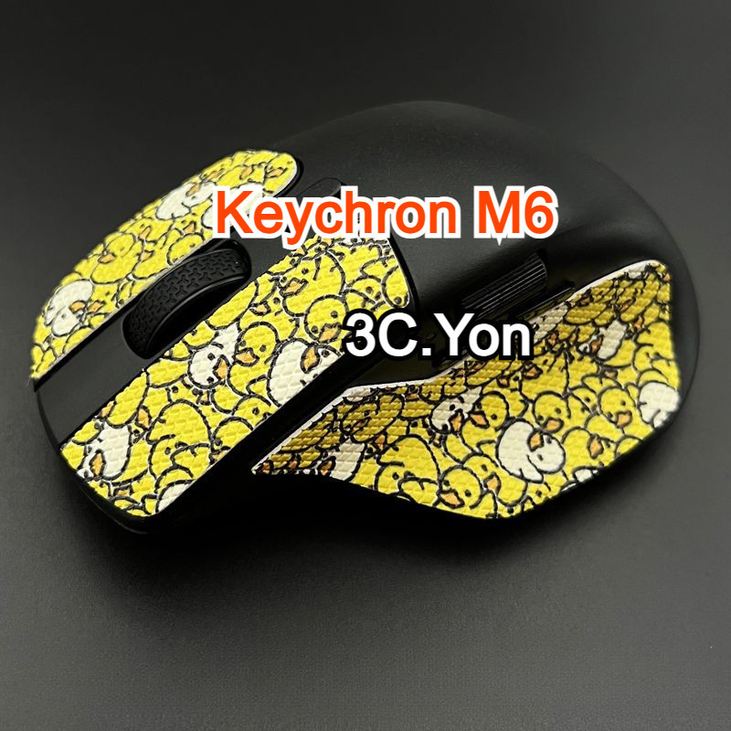 แผ่นรองเมาส์ออปติคอลเล่นเกมไร้สาย กันลื่น กันเหงื่อ สําหรับ Keychron M6