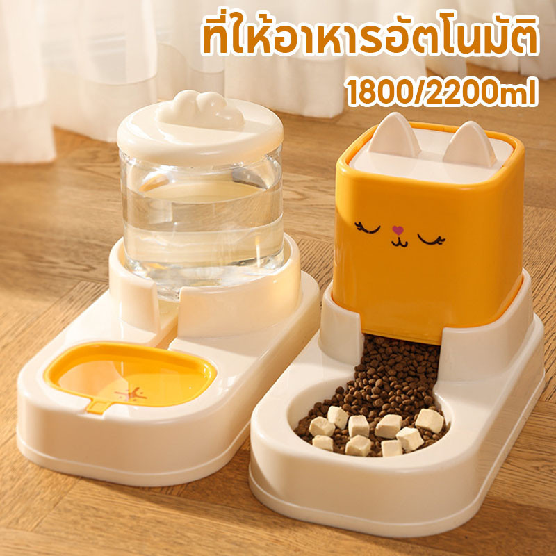 พร้อมส่ง ที่ให้อาหารสัตว์เลี้ยง ที่ให้อาหารแมว1800/2200ml ลายการ์ตูน น่ารักมาก
