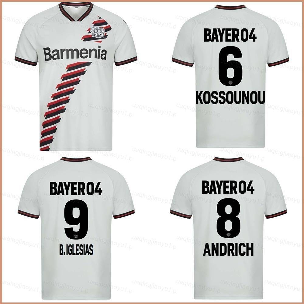ใหม่ล่าสุด 2023-2024 เสื้อยืด ลาย Bundesliga Bayer 04 Leverkusen Kossounou Andrich Biglesias พลัสไซซ์ สําหรับเด็ก และผู้ใหญ่