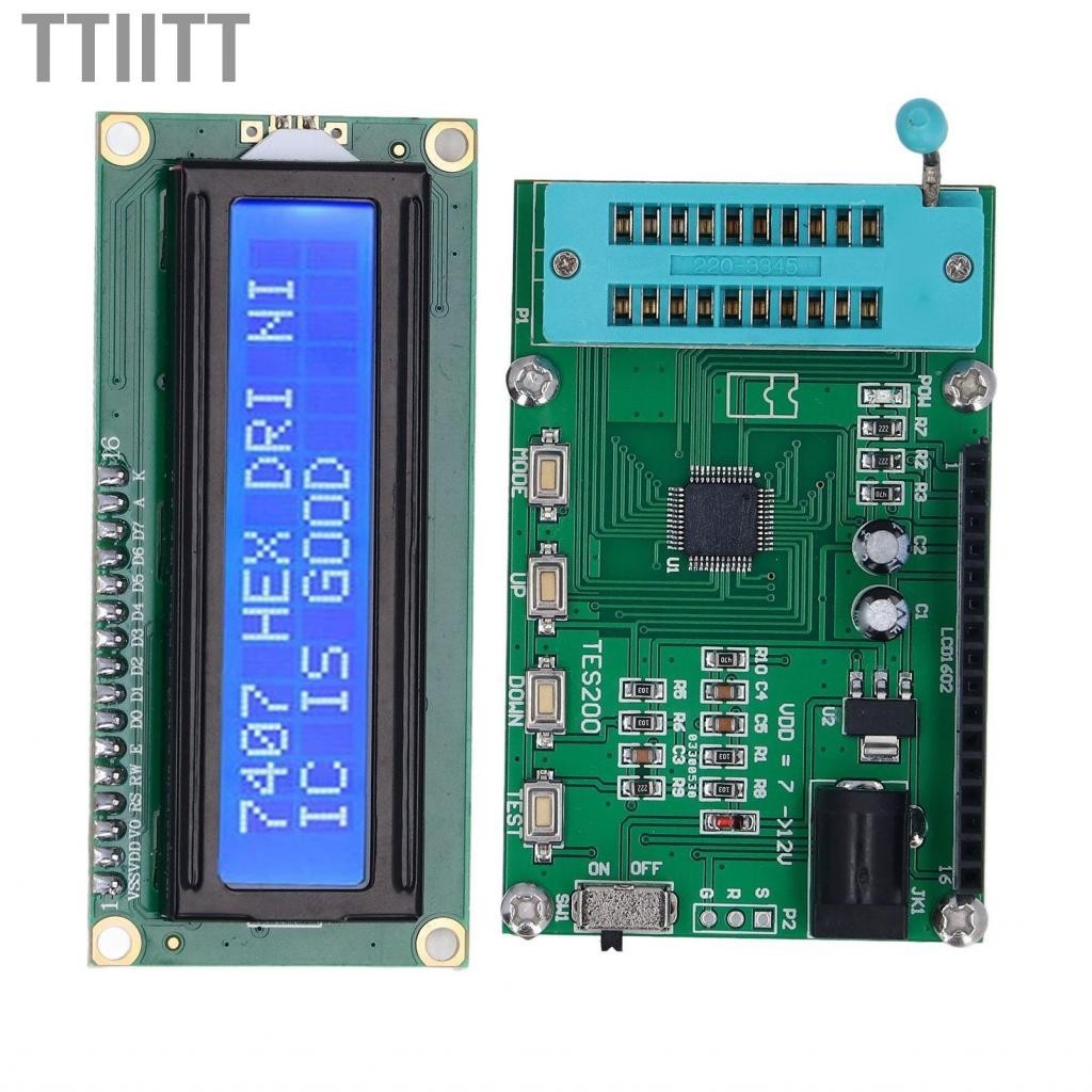 Ttiitt IC Tester  LED Display Quick Response High Accuracy 7‑12VDC Integrated Circuit Meter Reliable for 74 40 Series CD4060
