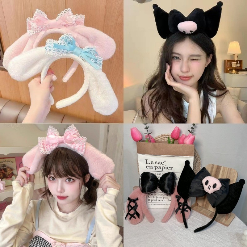 Kawaii Sanrio Series ที่คาดผม ตุ๊กตา การ์ตูน Kuromi My Melody Cinnamoroll น่ารัก เครื่องประดับผม สําหรับเด็ก และเด็กผู้หญิง ของขวัญ