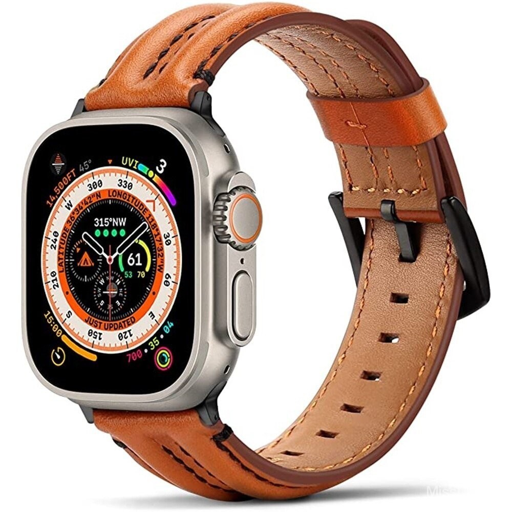 สายนาฬิกาข้อมือหนังแท้ สําหรับ Apple watch Ultra 49 มม. 44 มม. 40 มม. 45 มม. 41 มม. 42 มม. 38 มม. Apple watch series 8 7 se 6 5 4 3