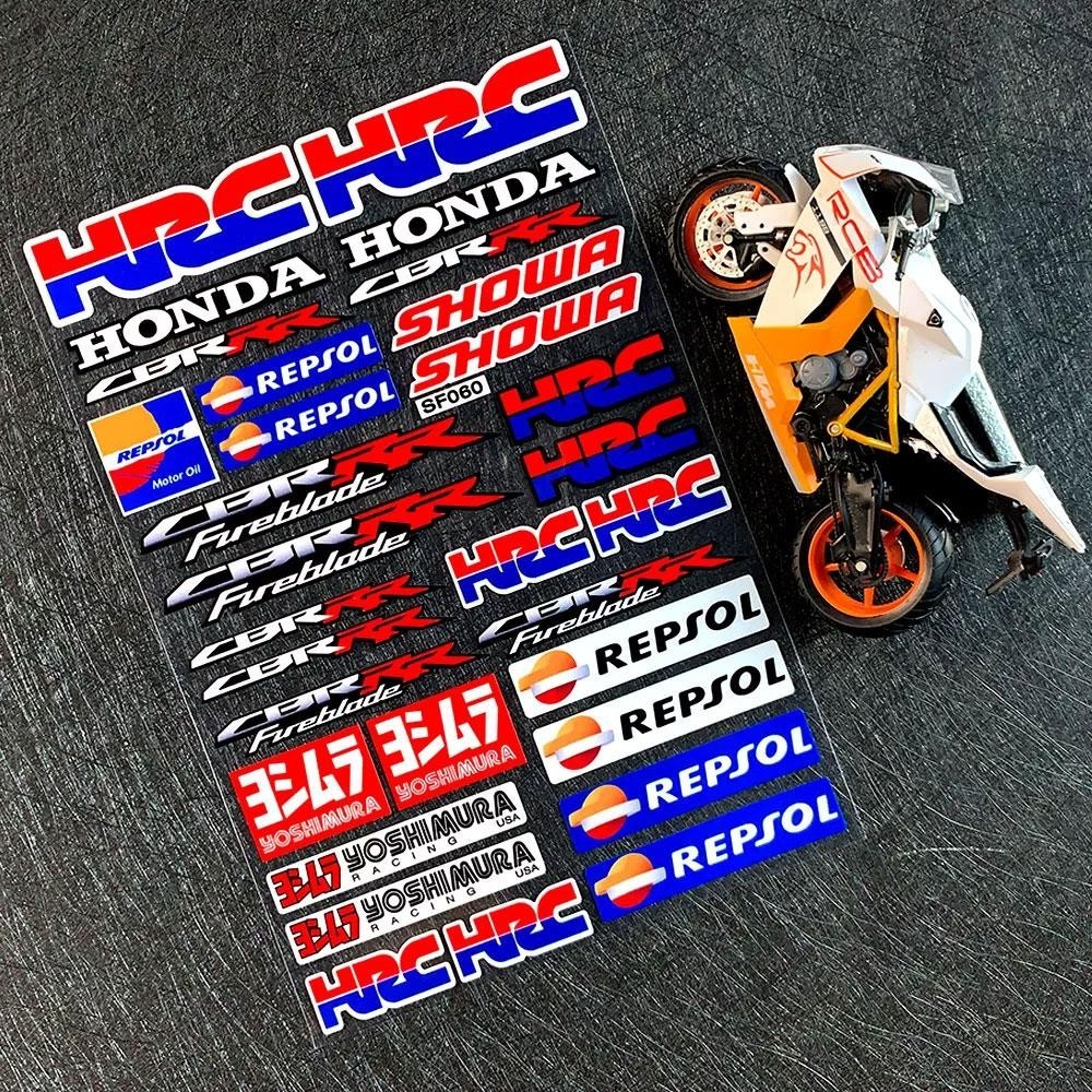 Honda รถจักรยานยนต ์ พิมพ ์ สติกเกอร ์ สําหรับ Honda RACING HRC CBR สะท ้ อนแสงรถจักรยานยนต ์ สติกเกอร ์ Repsol Motocross Body ตกแต ่ งกันน ้ ํา Decals