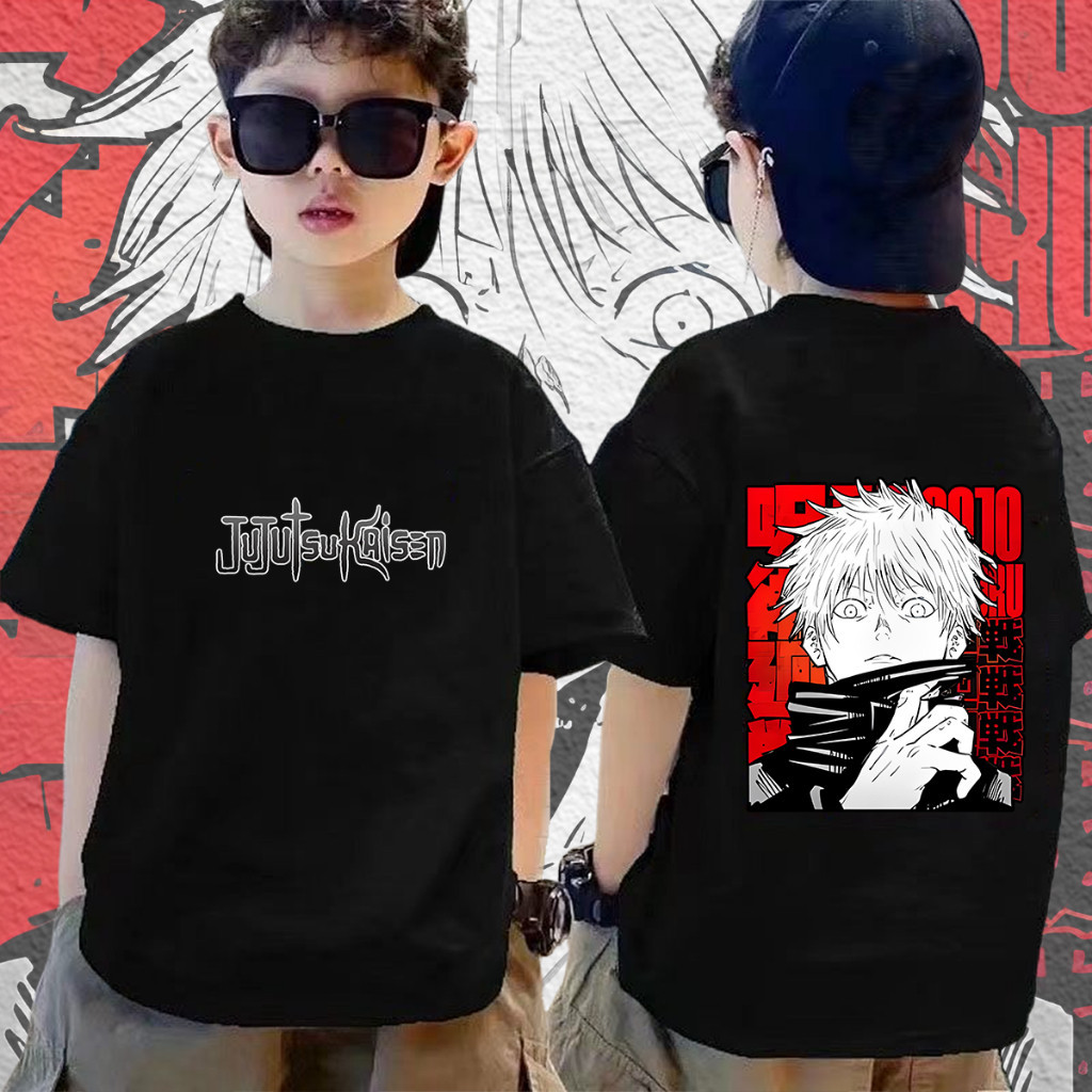100-150cm Gojo Satoru Jujutsu Kaisen เสื้อยืดเด็ก ไคเซ็น โกโจ ซาโตรุ