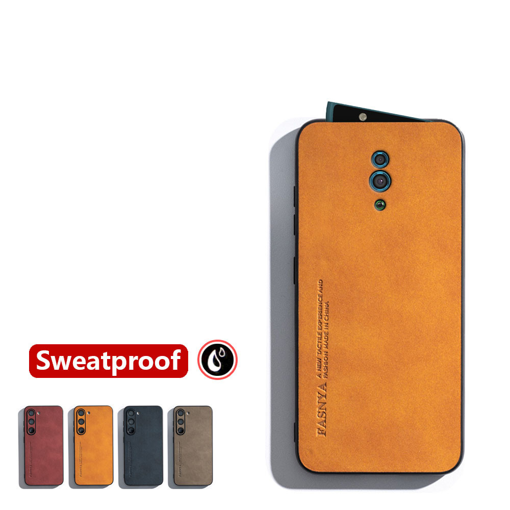 Oppo Reno 6.4 นิ ้ ว CPH1917 ความรู ้ สึกผิว Elegance Retro หนังเคสโทรศัพท ์ ลื ่ น Sweatproof ปกหลัง Mild สีบางกันกระแทก