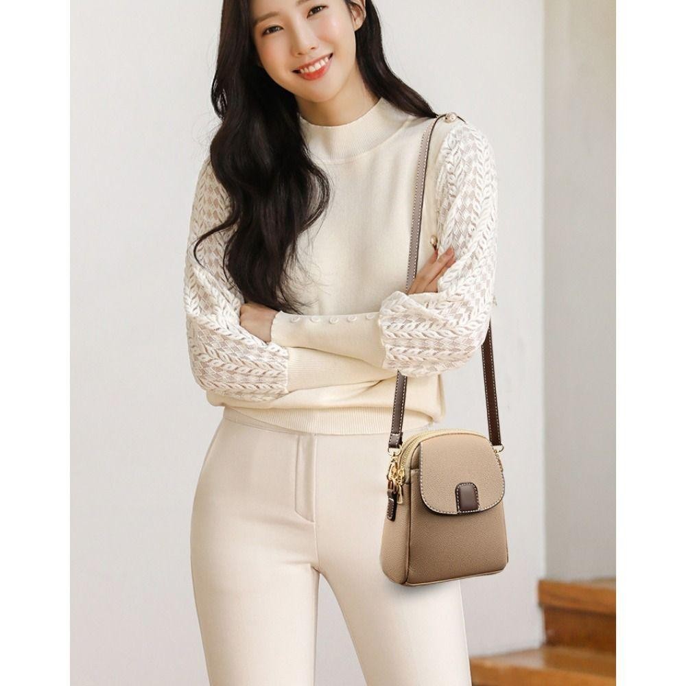 กระเป๋าสะพาย ROSE, กระเป๋าหนัง Mini Crossbody, กระเป๋าแฟชั่น Casual Square Bag Women
