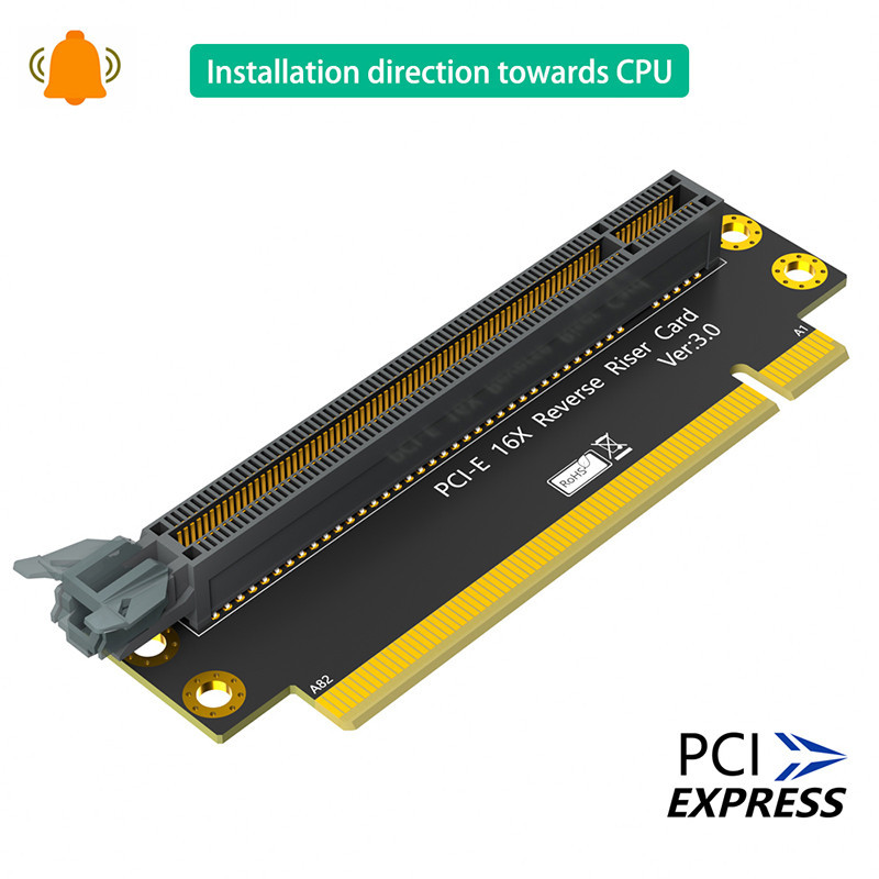 PCIE Riser การ์ด PCI Express X16 ถึง X16 ชายหญิงขยายการ์ด PCI-E 3.0 16X 90 องศา Reverse Riser สําหรั
