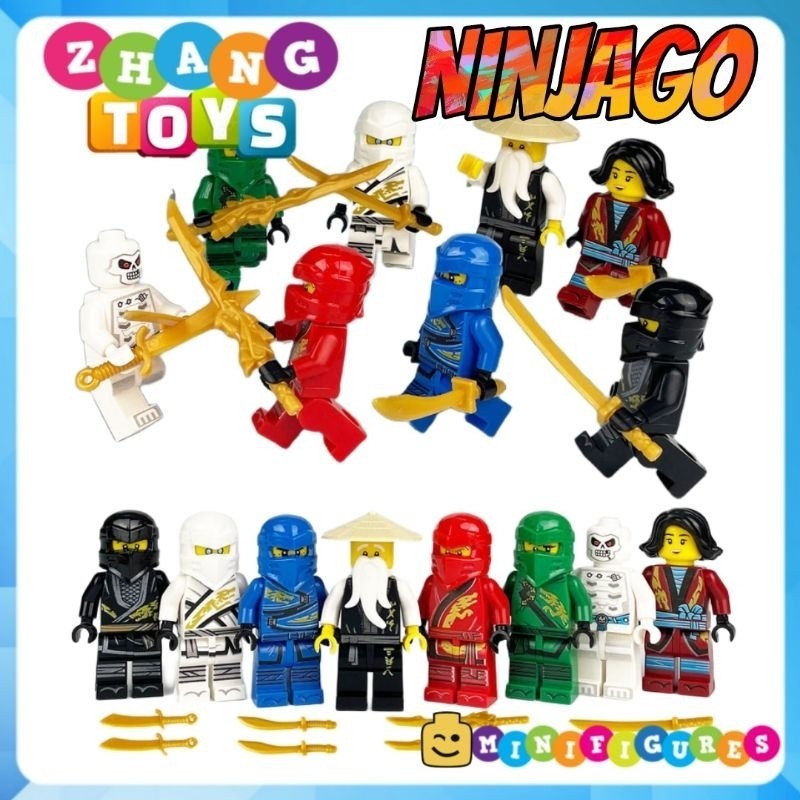 Ninjago Season 1 Kai Cole zane Jay Nya Lloyd Wu Minifigures 1804 ของเล ่ น