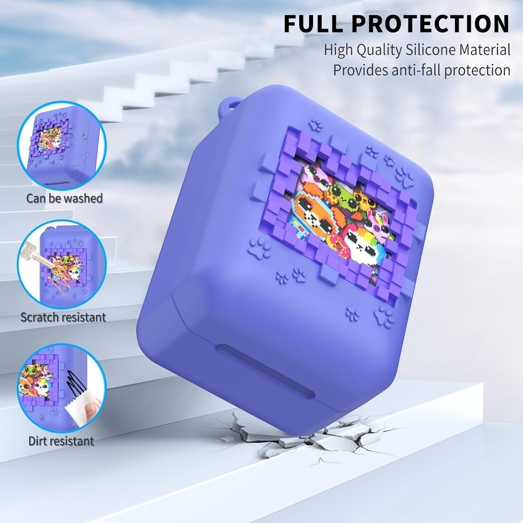 เคสซิลิโคนสําหรับ Bitzee Interactive Toy Digital Pet and Case, with Shoulder and Hand Strap, Protective Skin Sleeve for Bitzee Virtual Electronic Pets Accessories