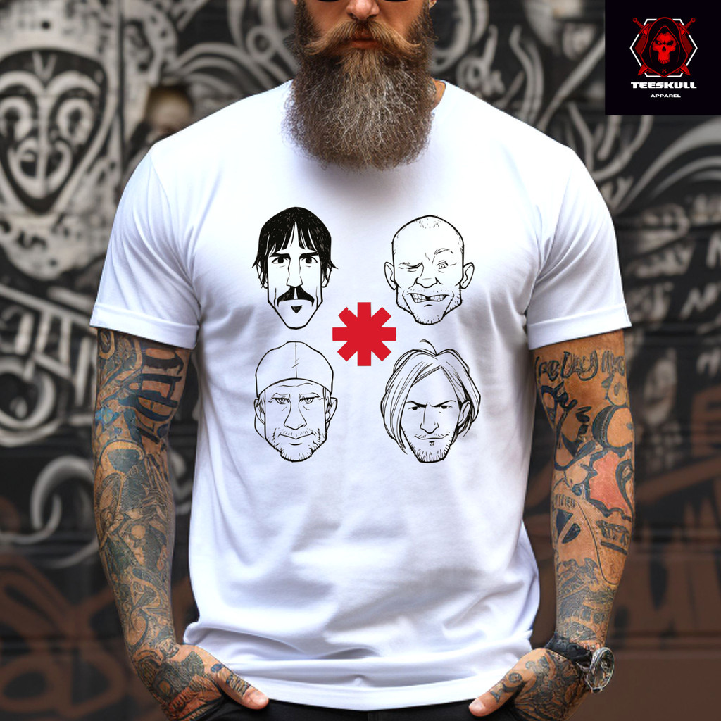 Red Hot Chilli Peppers Heavy Metal Rock Heavy Cotton เสื้อยืด