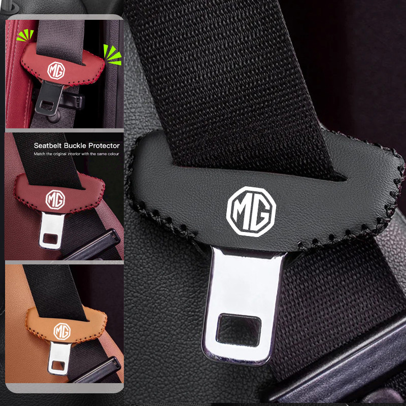 รถเข็มขัดนิรภัยปลั๊กฝาครอบป้องกันเหมาะสําหรับ MG GS ZS MG6 ES HS EZS TF ZR MG7 MG3 MG5 รถความปลอดภัยเข็มขัดหัวเข็มขัดคลิปป้องกัน