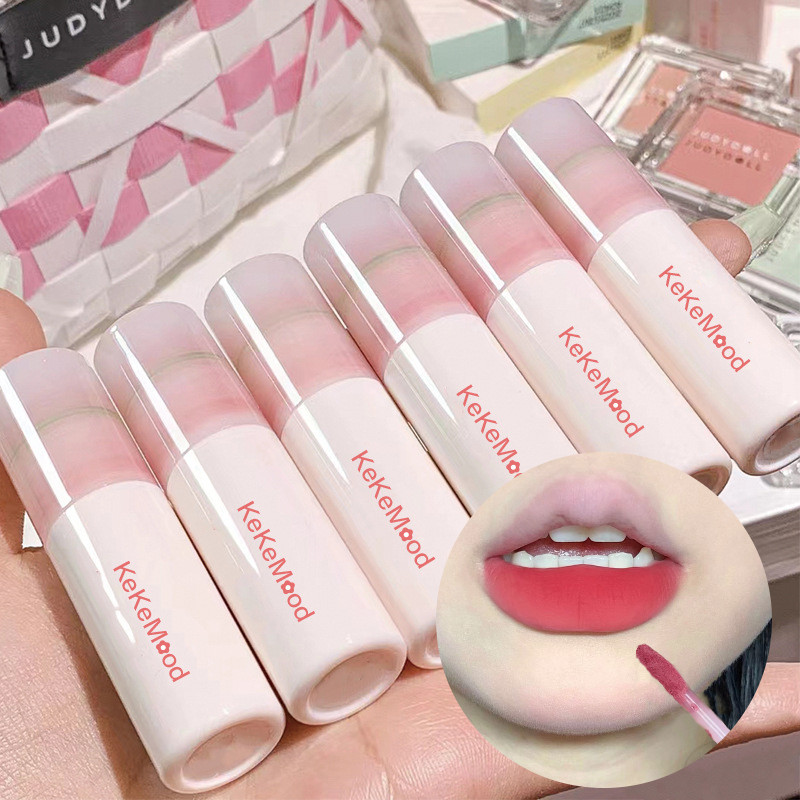 Keke Mood Spring Lip Glaze Matte Whitening Non-stick Lipstick Natural Nude Color