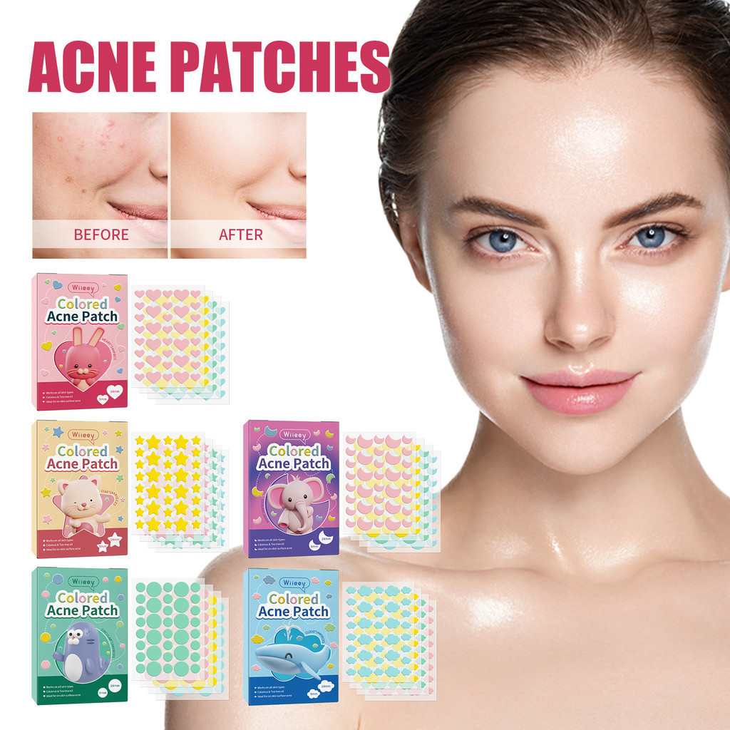 144 ชิ้น Wiieey Acne Patch Series: รอยสิวจางลง, จุด, ทําความสะอาดและปิด, แผ่นแปะสิวกราฟิกหลายสไตล์