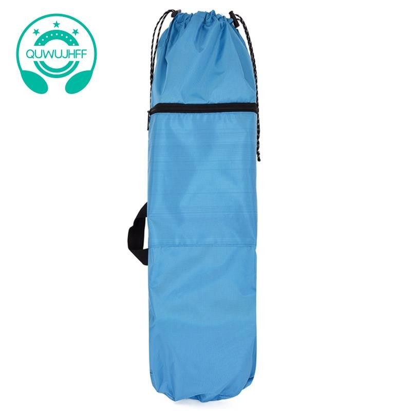 (quwujhff🌹Skateboard Bag Handbag Board Receive Bag Longboard Backpack Blue