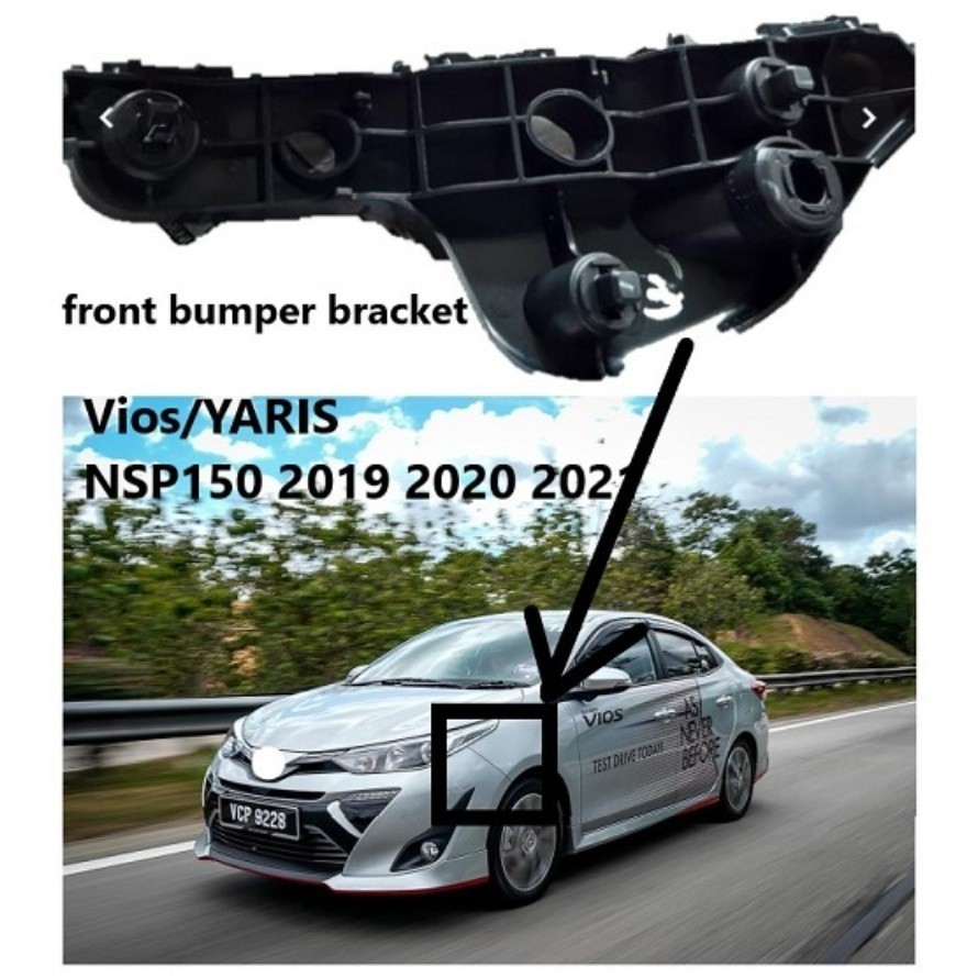 Xps คู่ VIOS ขายึดกันชนหน้ากันชนด้านข้างสําหรับ TOYOTA VIOS /YARIS 2019 2020 2021 gen4 gen4.5 gen5