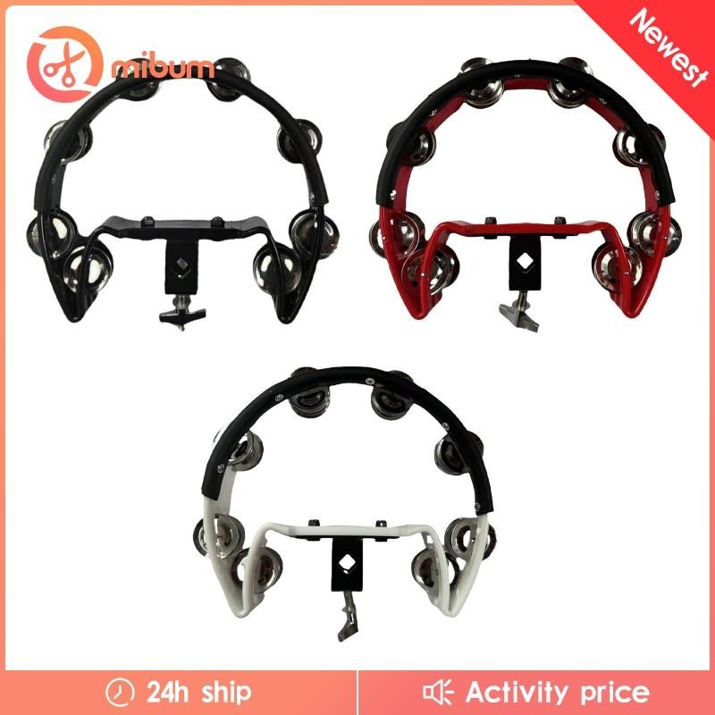 [Mibum ] Cymbal Hi Hat Tambourine Metal Stainless Steel Shaker สําหรับเด ็ กผู ้ ใหญ ่ Party
