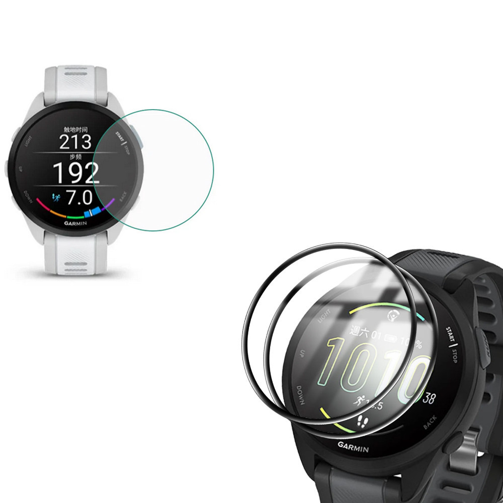 กระจกนิรภัยและตัวป ้ องกันหน ้ าจอ PMMA สําหรับ Garmin Forerunner 165 /165 Music Anti-Scratch cover