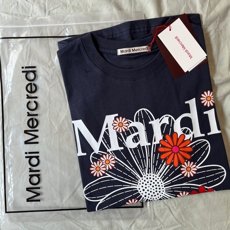 [100% Cotton] S-5XL พร้อมส่ง เสื้อ mardi mercredi ลาย flower t-shirt ของแท้ 100% จากช้อปS-5XL