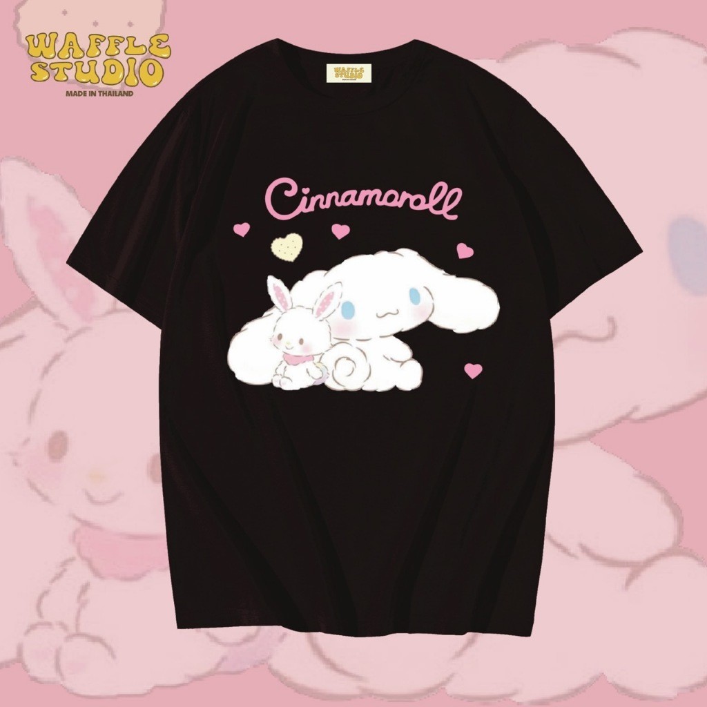 [  🔥 ] WS0036 เสื้อยืดโอเวอร์ไซส์ เสื้อยืดเกาหลี ผ้าคอตตอน100% เสื้อยืดการ์ตูน 100%cotton S-5XL