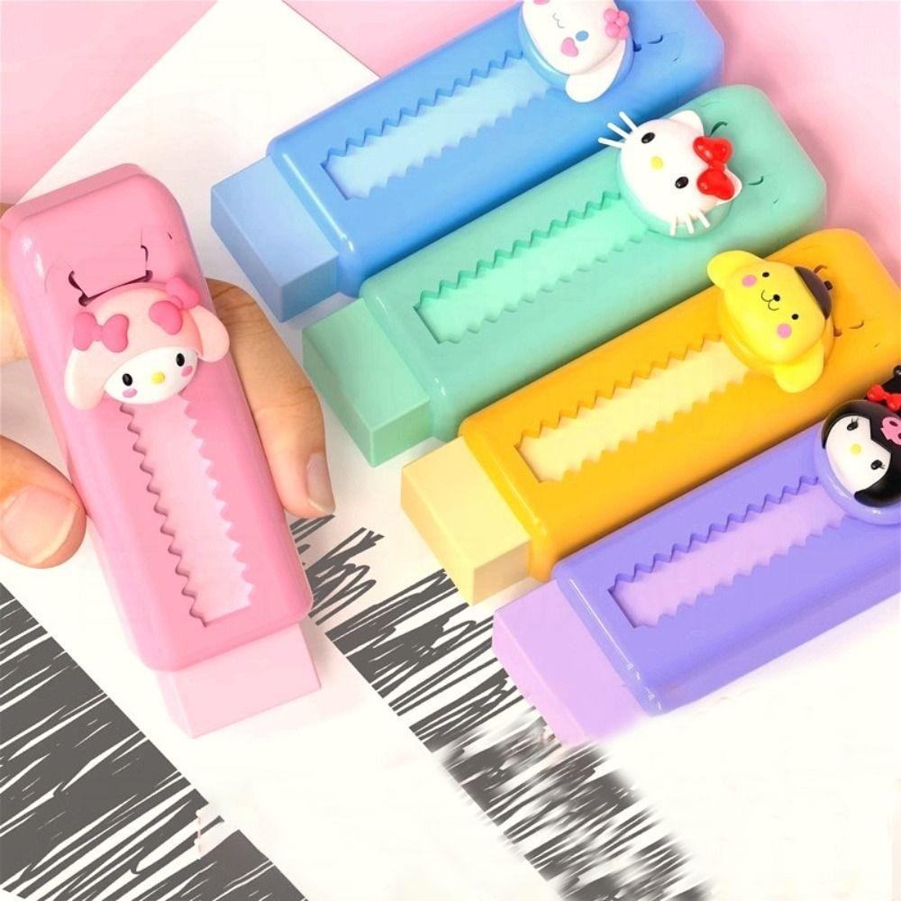 Kangnai ยางลบแบบกดดึง, ยางลบพลาสติกเครื่องเขียน, รางวัลของขวัญเรซินแบบยืดหดได้น่ารัก ยางลบ Cinnamoroll