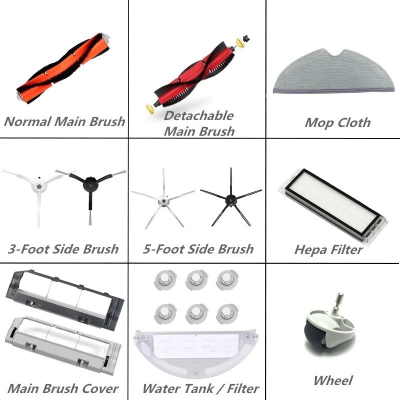 อุปกรณ์เสริมสําหรับ Xiaomi roborock S5 S6 บริสุทธิ์ S60 S65 S50 E25 E4 หุ่นยนต์เครื่องดูดฝุ่นเล่นแปร