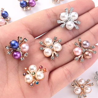 Rhinestones สีสันสดใส Flatback เลียนแบบมุก CCB ลูกปัดสําหรับทําเคสโทรศัพท ์ เสื ้ อผ ้ าผมคลิป DIY อุปกรณ ์ เสริม