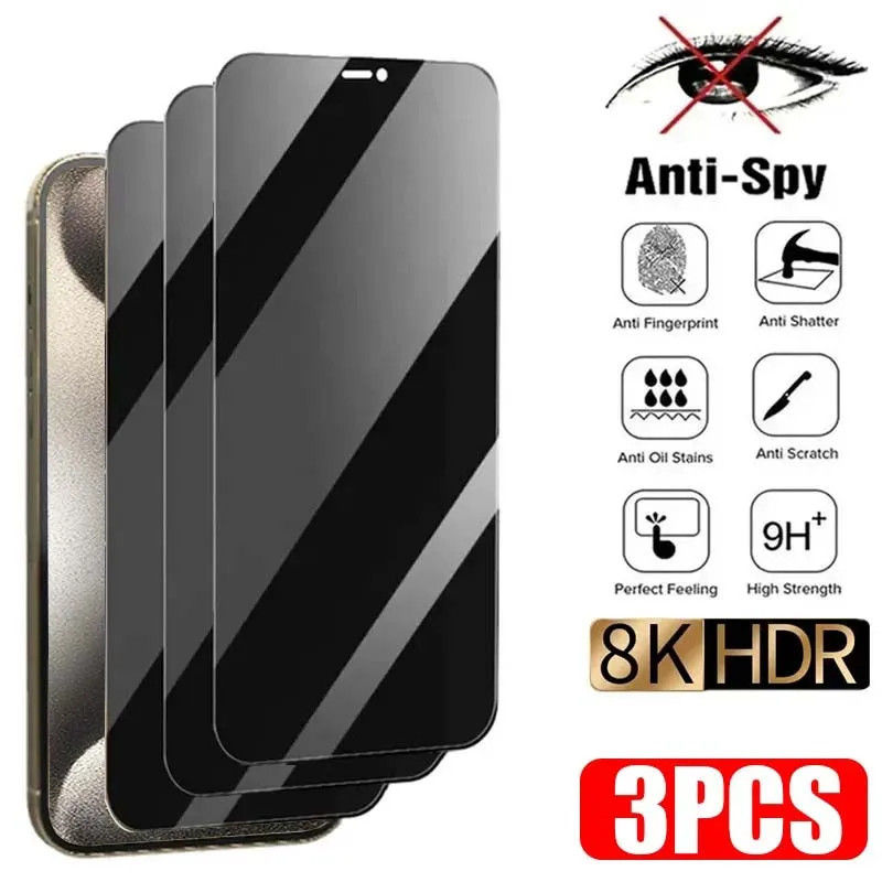 3PCS ฟิล์มกระจก ฟิล์มความเป็นส่วนตัว Samsung S24 Ultra S23 A55 A54 A53 A15 A14 A12 A22 A51 A13 A05S A34 A33 A32 A52 A03
