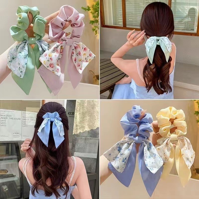 หวานดอกไม ้ ริบบิ ้ นกระพือ Hairband แหวนผมสาว Lolita Headpiece เชือกผมอุปกรณ ์ เสริมผมสําหรับผู ้ หญิง Headdress