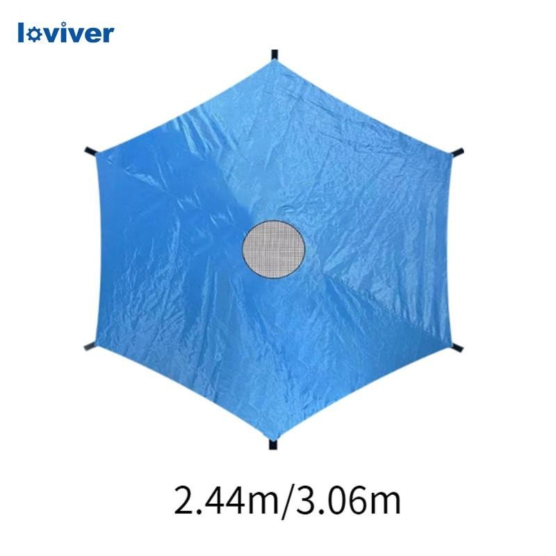 [ Loviver ] Trampoline Shade Cover Trampoline Sun Protection Cover สําหรับ 6 เสารอบ Trampoline Trampolines Canopy สําหรับฤดูร ้ อน Backyard
