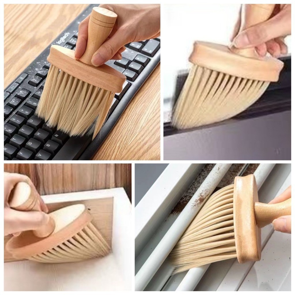 ✨ แปรงปัดผม ปัดเศษผม ด้ามไม้ แปรงร้านตัดผม ไม้ปัดฝุ่น  ขนนุ่มแด้ง รุ่นอัพเกรดใหม่ เกรดพรีเมี่ยม ✨ - รูปที่ 5