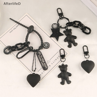 AF การ์ตูน Bow Tie Bear Love Pentagram จี้พวงกุญแจรถกระเป๋าเ…