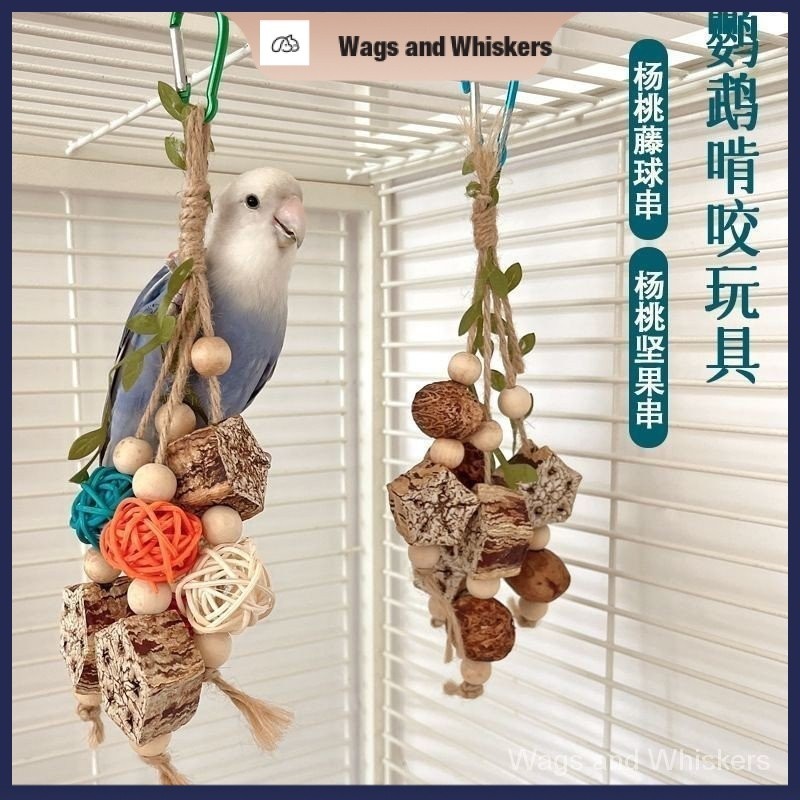 ขนาดเล ็ กขนาดกลางกัด Strings Starfruit Parrot Bird Supplies Molar Nut Takraw Ball ของเล ่ น