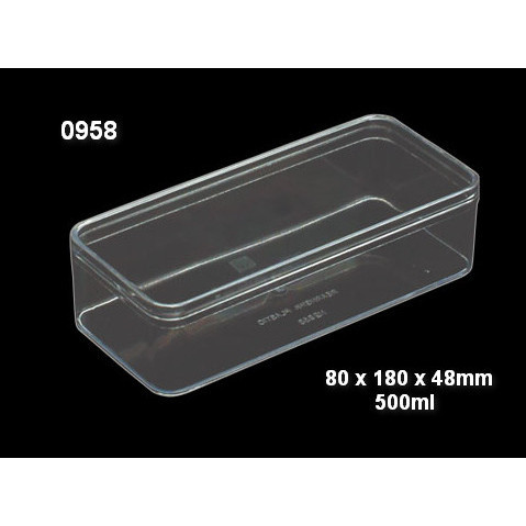 กล่องกลาสติกแข็งใสใส่ขนม คุ้กกี้ No.0958 ยกลัง 12 ใบ