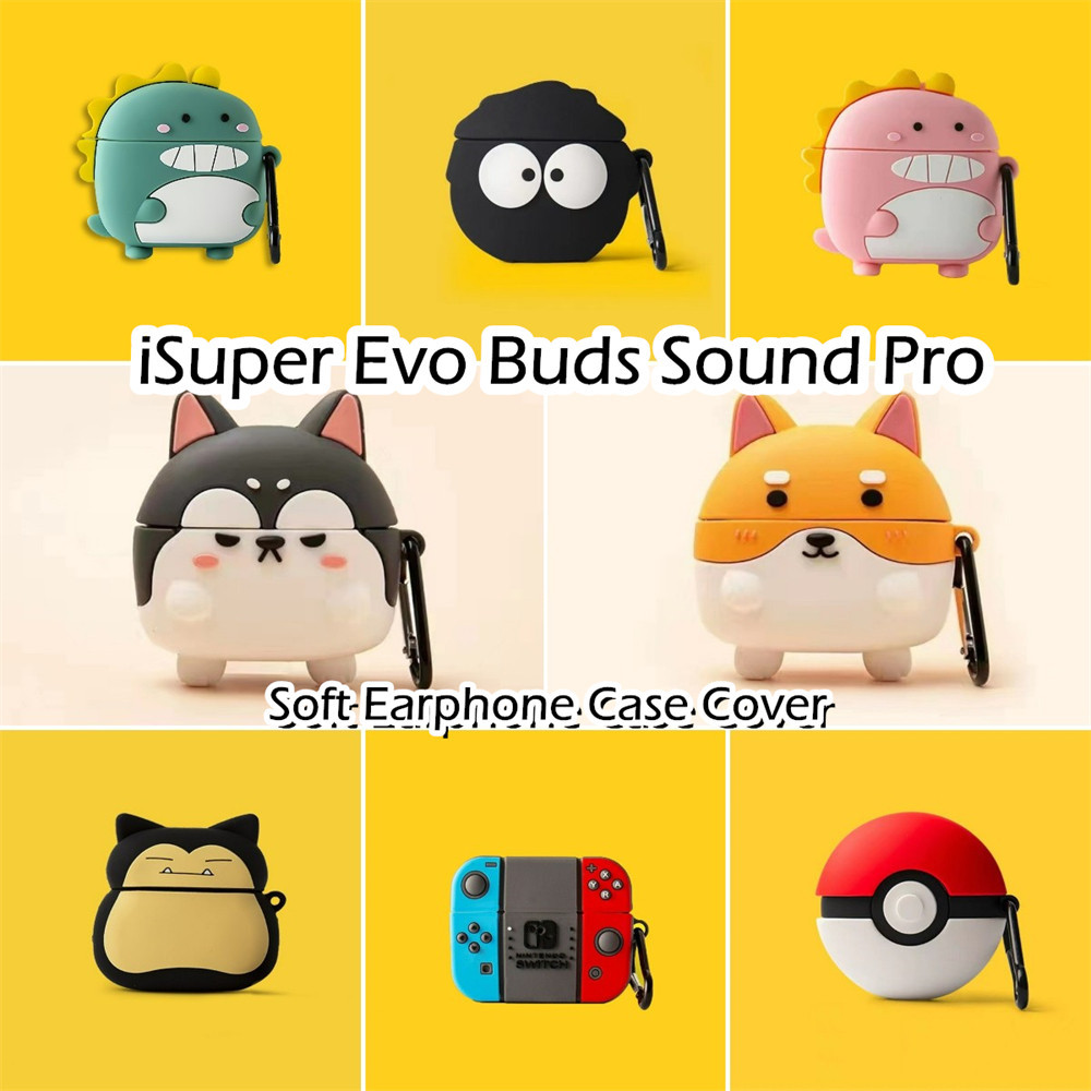 【 ส ่ วนลด 】 สําหรับ iSuper Evo Buds Sound Pro Case Niche Cartoon Soft Silicone Earphone Case Casing